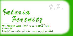 valeria pertnitz business card